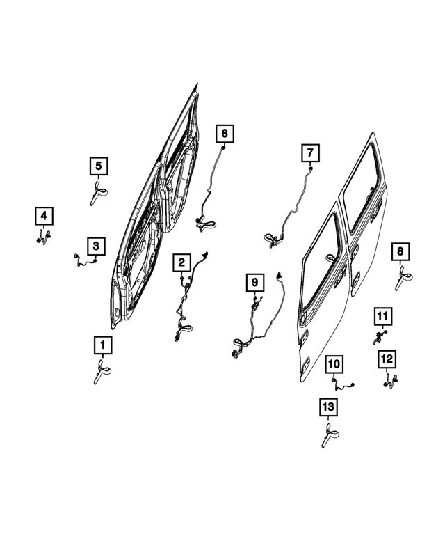 68598360AA - Electrical: Front Door Wiring for Mopar Image