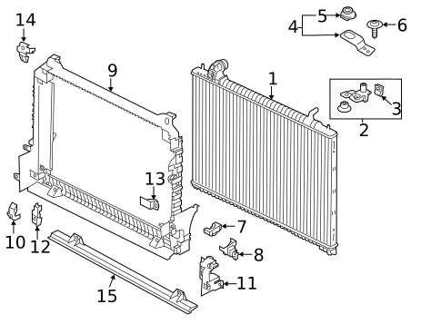 Radiator & Components for 2022 Jaguar F-Pace #0