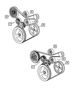 4861277AB - Cooling: Belt Tensioner for Chrysler: Town &amp; Country, Voyager | Dodge: Caravan, Grand Caravan | Jeep: Liberty, Wrangler Image