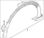 87711XG110 - Body: Wheel Opening Molding for Kia: EV6 Image