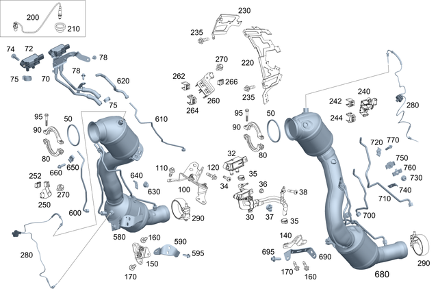 2134910201 - Exhaust System: Screening Plate for Mercedes-Benz Image image