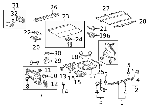 Interior Trim - Rear Body for 2012 Lexus RX350 #0