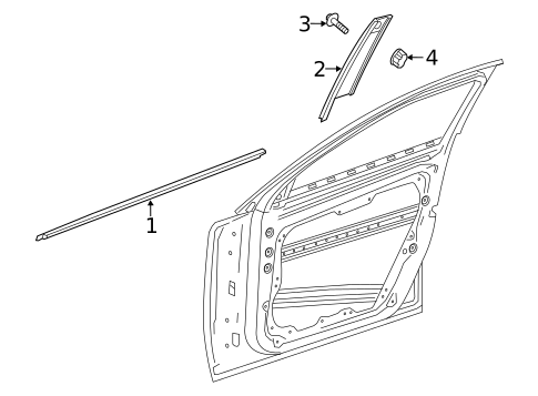 Exterior Trim - Front Door for 2016 Mercedes-Benz GLA250 #0