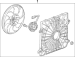 26461612 - Cooling System: Fan Assembly for Buick: Enclave | Chevrolet: Traverse | GMC: Acadia Image