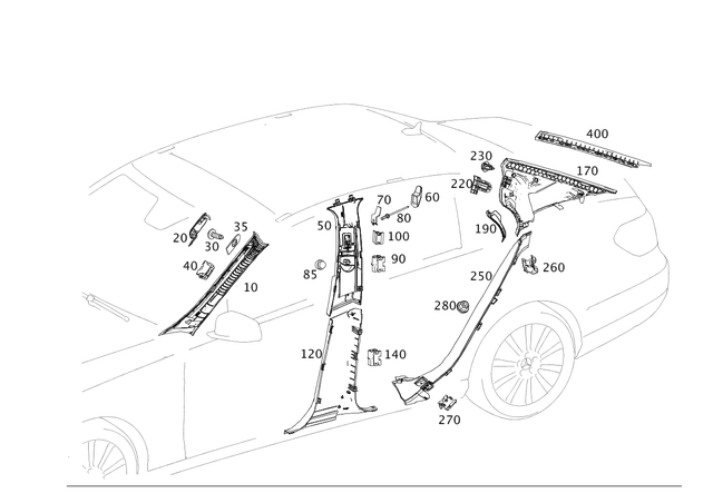 2126907025 - Trim and Lining: Trim for Mercedes-Benz: E250, E350, E400, E550, E63 AMG, E63 AMG S Image image