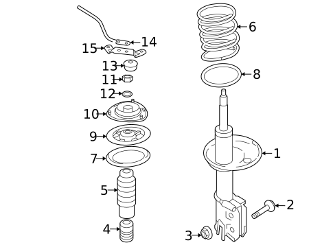 Struts & Components for 2007 Kia Sportage #0