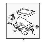 LR095546 - Engine: Air Cleaner Assembly for Land Rover: Discovery, Range Rover, Range Rover Sport Image