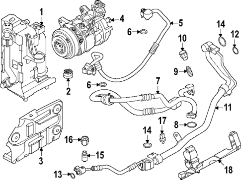Condenser, Compressor & Lines for 2025 BMW 550e xDrive #0