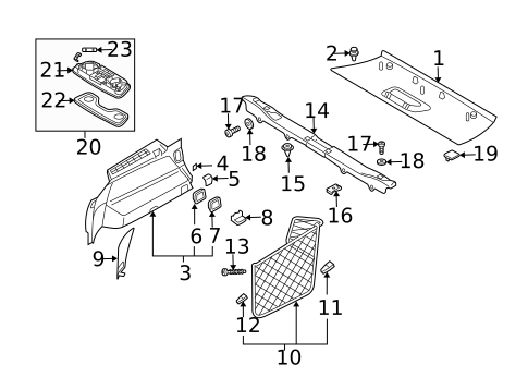 Interior Trim - Rear Body for 2003 Volvo XC90 #1