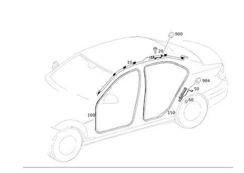 Head Side Air Bag, Door Edge Guard for 2009 Mercedes-Benz C300 #0