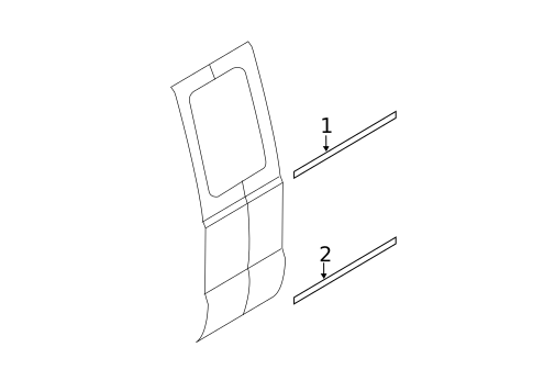 Exterior Trim - Rear Door for 2015 Ford F-250 Super Duty #0