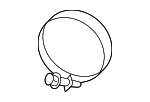 9611110750 - Engine: Air Hose Clamp for Scion: iM | Toyota: C-HR, Corolla, Corolla iM, FJ Cruiser, Highlander, Matrix, Prius, Prius Plug-In, Prius V, Sequoia, Tundra Image