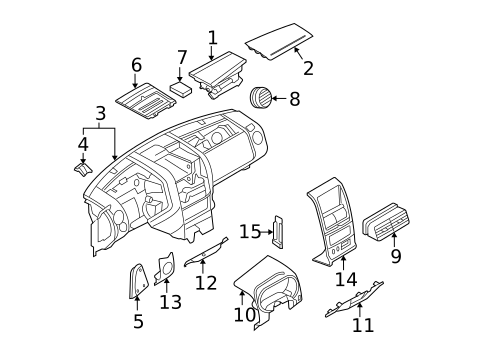 Instrument Panel for 2009 Mercury Mountaineer #0