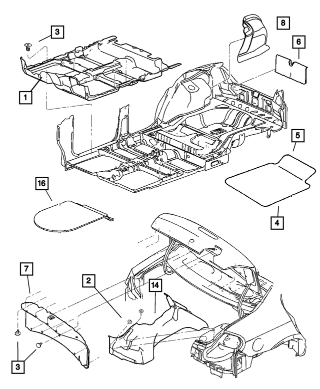 82205168 - Interior Trim: Floor - Front Mat Kit for Mopar Image