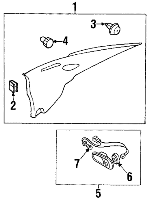 Interior Trim - Quarter Panels for 2003 Mitsubishi Diamante #0
