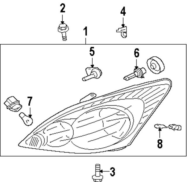 MS820968 - : Low Beam Bulb for Mitsubishi Image