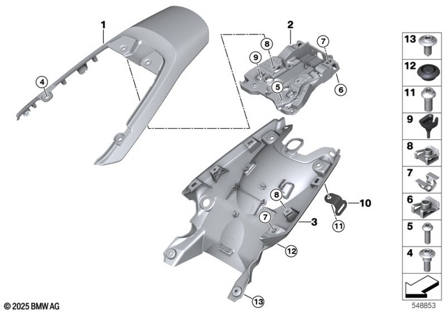 46638521653 - Frame and Mounting Parts: Body Screw with Shoulder - M5X14.5-A2-70 for BMW-Motorrad Image
