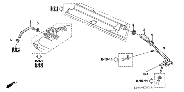 Breather Tube ('05-) for 2005 Honda Pilot #0