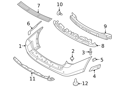 Bumper & Components - Rear for 2007 Hyundai Entourage #0
