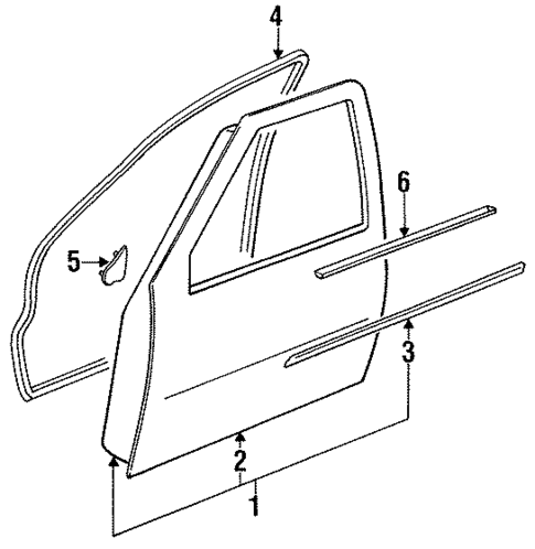 Exterior Trim - Door for 1989 Nissan D21 #0