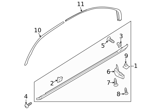 Exterior Trim - Pillars for 2010 Kia Optima #0