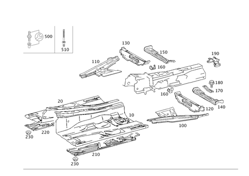 Front Floor for 2001 Mercedes-Benz C320 #0