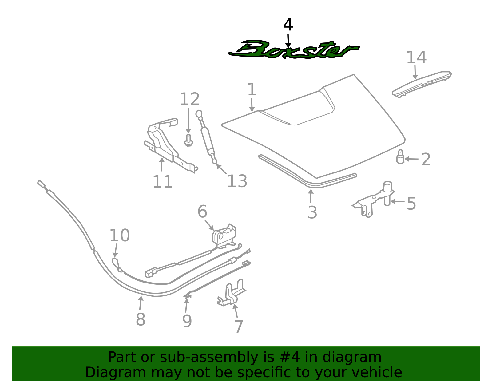 1997-2004 Porsche Boxster Emblem 986-559-237-00-70C | Porsche Marin