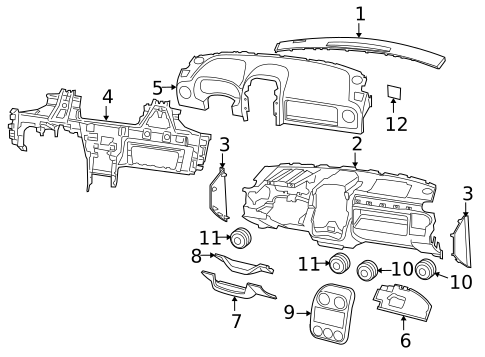 Instrument Panel Components for 2014 Jeep Patriot #0