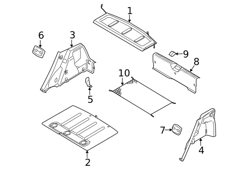 Interior Trim - Rear Body for 2006 Kia Rio5 #0