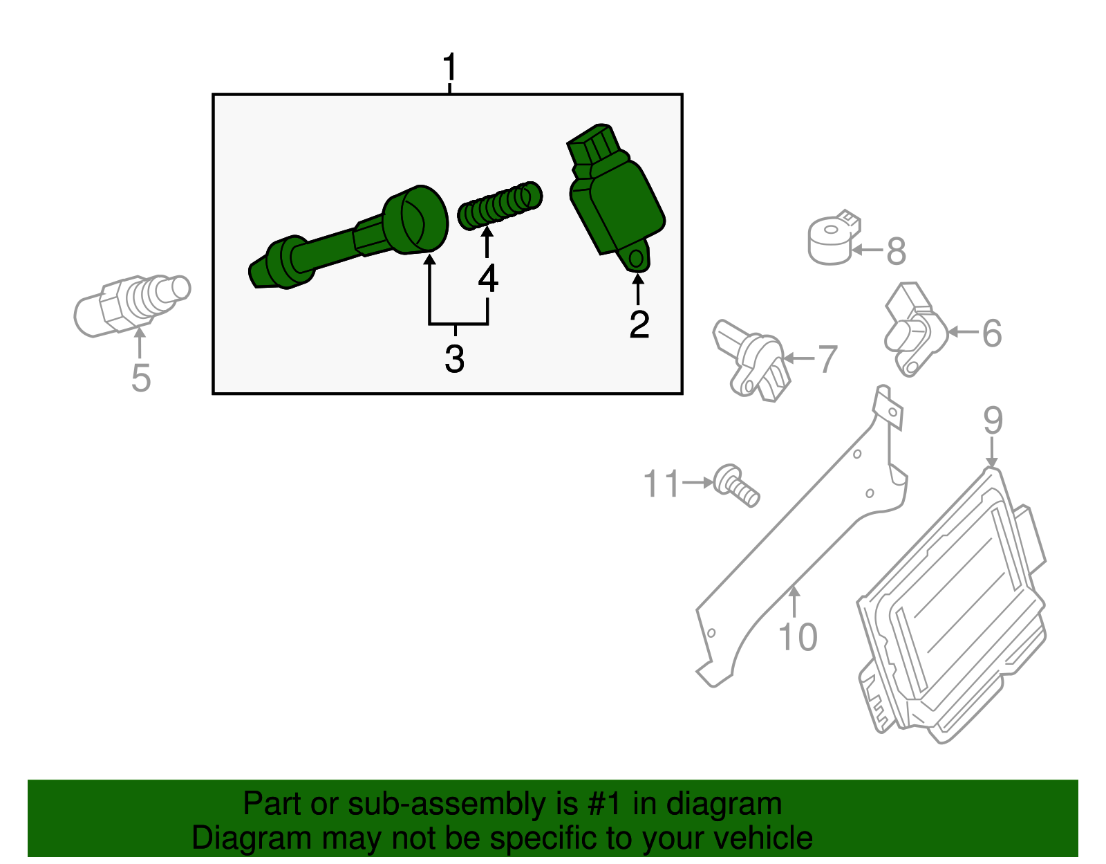 2002-2021 Nissan Ignition Coil 22448-8J11C | Nissan Parts