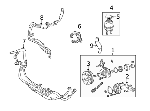 Pump & Hoses for 2006 Lexus LS430 #0