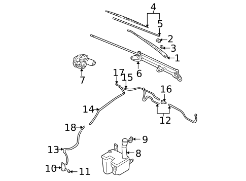 Wiper & Washer Components for 2007 Mitsubishi Lancer #0