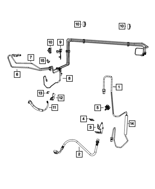 5166010AA - Brakes: Brake Hose Bracket, Right for Mopar Image