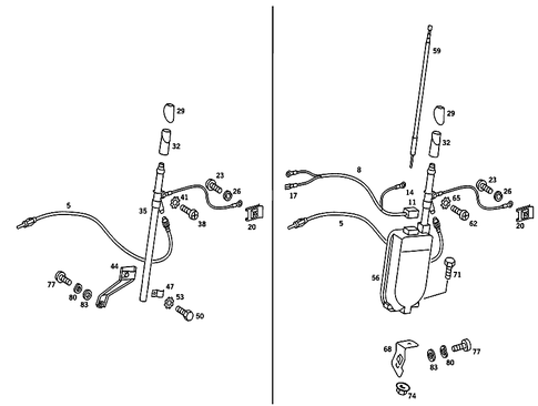 Antenna for 1990 Mercedes-Benz 190E #0