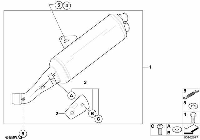 18127712813 - Exhaust System: Heat Protection -  for BMW-Motorrad Image