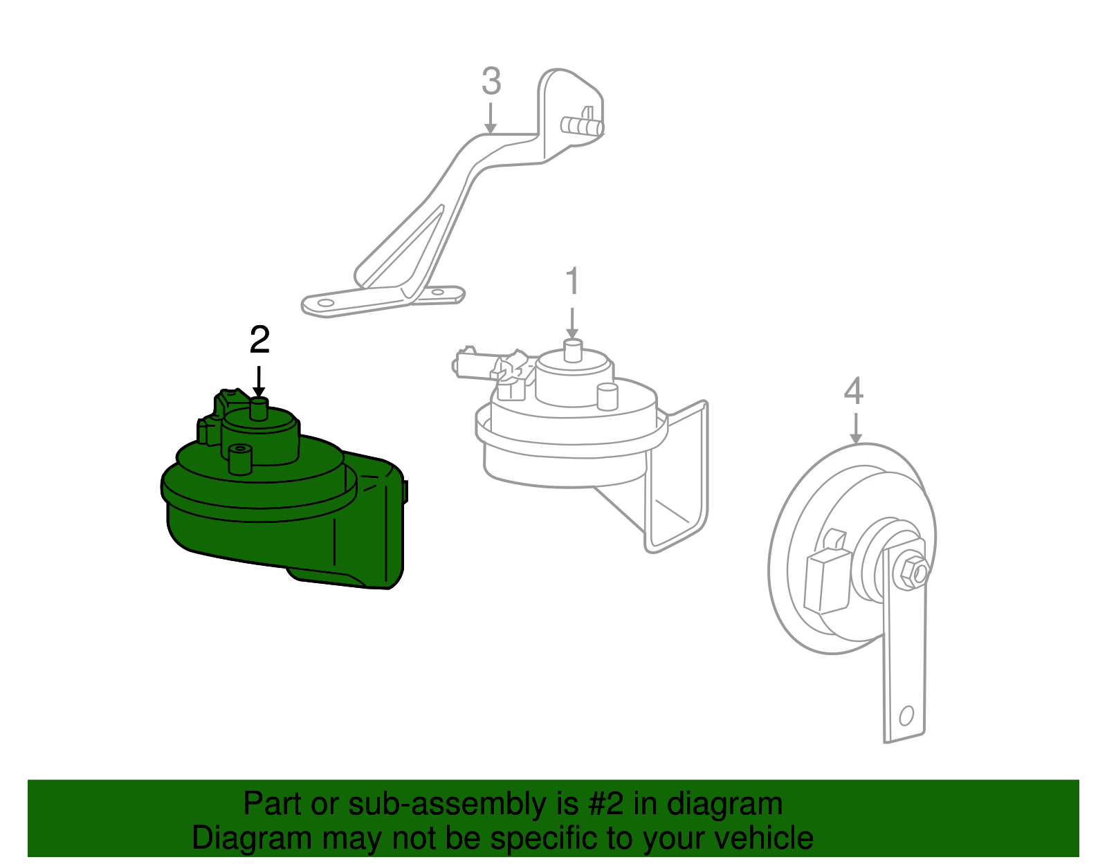 Low Note Horn - Porsche (997-635-205-04)