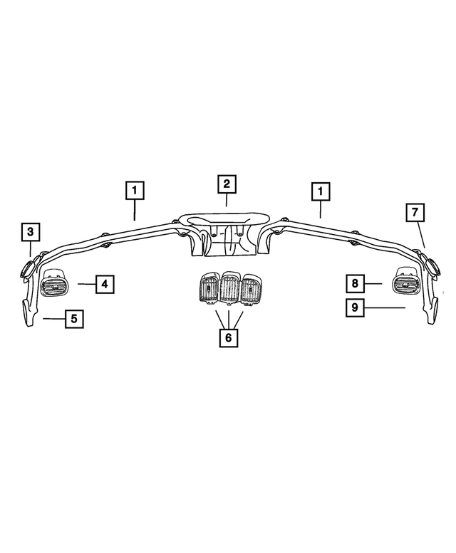 5066130AB - Air Conditioning &amp; Heater: Instrument Panel Door Extension Duct for Mopar Image