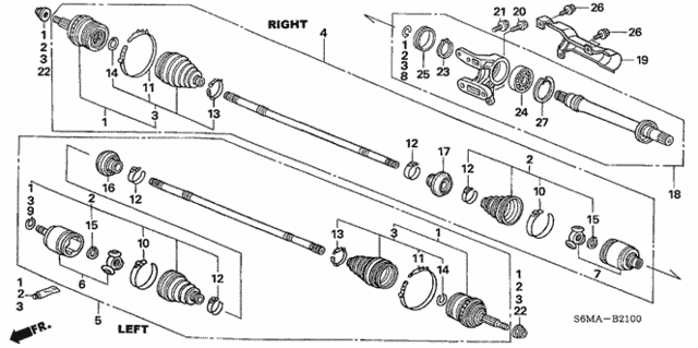 Driveshaft - Half Shaft for 2006 Acura RSX #0