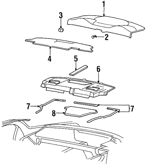Interior Trim - Rear Body for 1998 Oldsmobile Aurora #1