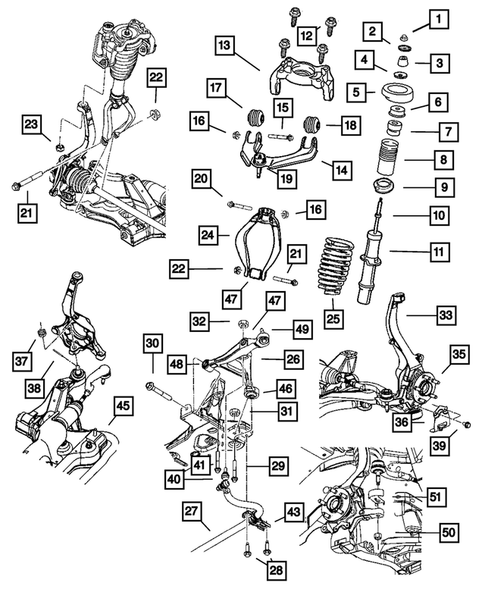 Front Suspension for 2001 Chrysler Sebring #0