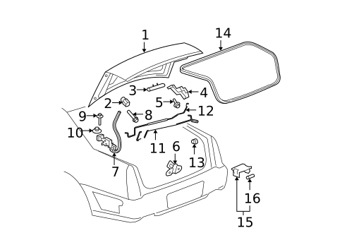 Lid & Components for 2006 Cadillac DTS #0