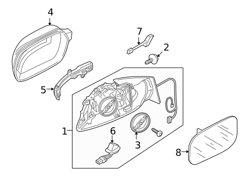 Outside Mirrors for 2009 Audi Q5 #0