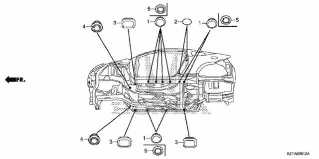 Grommet (Lower) for 2016 Honda CR-Z #0