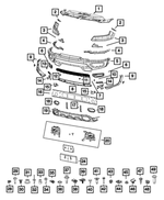 68274659AA - Frame, Bumper and Fascia: Close Out Panel, Left for Mopar Image
