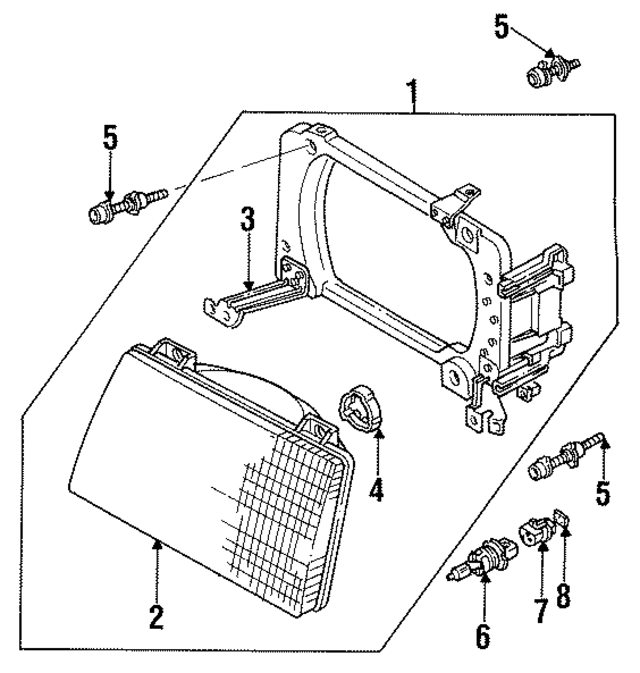 443941029H - Electrical: Lens &amp; Housing for Audi Image