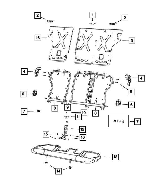 68119824AA - Interior Trim: Seat Back Release Bezel for Mopar Image