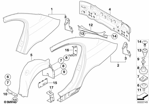 Body-Rear Body for 2005 BMW 550i #1