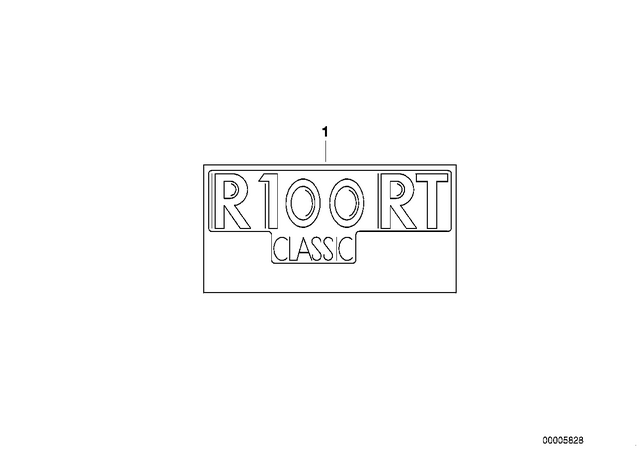 51142324846 - : Sticker R 100 Right Classic for BMW-Motorrad Image