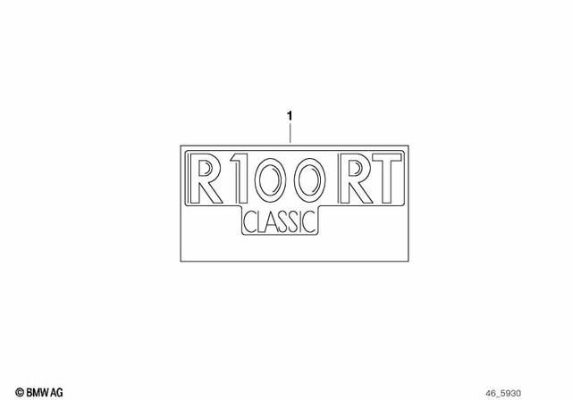 51142324846 - Frame and Mounting Parts: Sticker R 100 Rt Classic -  for BMW-Motorrad Image