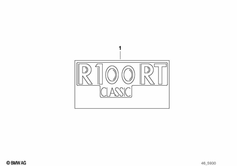 Stick-on Label for 1988 BMW-Motorrad R 100 RT #0